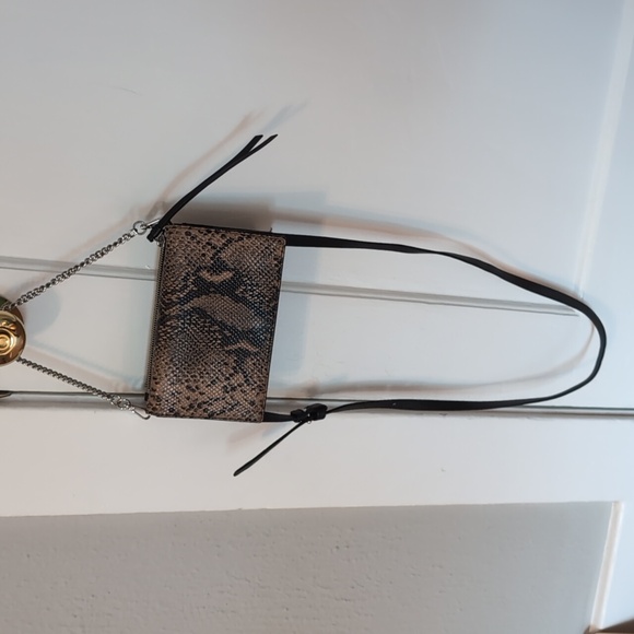 AllSaints Claremont Snake Embossed Leather Crossbody NWT - Picture 6 of 6